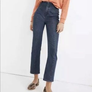 Madewell Slim Demi Boot with seam Reyes wash